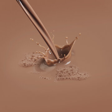 Pouring Chocolate Milk; Toronto, Ontario, Canada