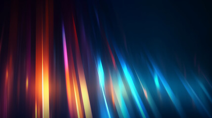 Blurred light streak on a black background, technology background, hi-tech, Generative AI