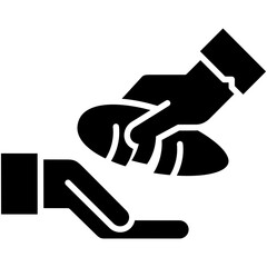 Food Support Icon. Feed Poor Donation Symbol Stock Illustration. Vector Solid Icons For UI Web Design And Presentation