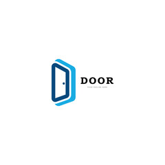 Open door .open health. open logo deep meaning, simple logo vector illustration
