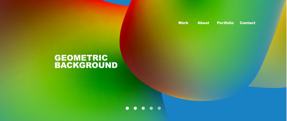 Liquid shapes with flowing gradient colors. Round elements and circles. Vector illustration for wallpaper, banner, background, leaflet, catalog, cover, flyer