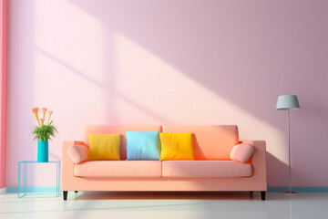 Modern Couch - colorful