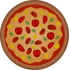 Pizza. Illustration