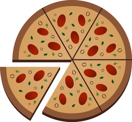 Pizza. Illustration