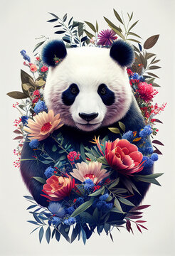 AI generates illustrations of the panda