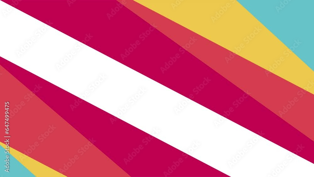 Poster simple colourful shapes slow moving background animation
