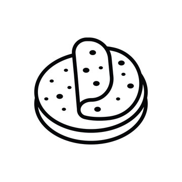 recommend clip art: tortilla icon vector design template in white background