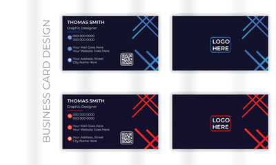 Vector professional corporate business card design template