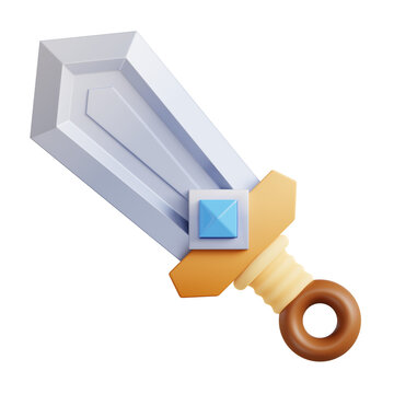 3d render of sword icon
