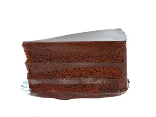 chocolate cake isolate on white