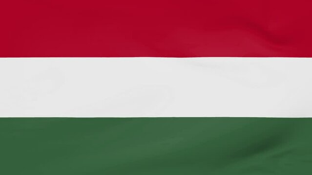 Hungary flag waving animated background