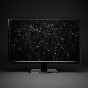 A black computer monitor with a sleek design