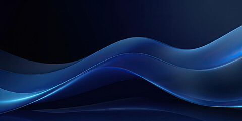 Abstract blue background with flowing waves