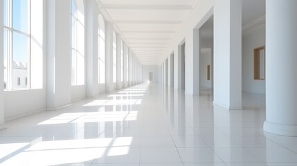 Modern clinic entrance hall contains a spacious, Bright.