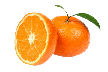 Orange fruit isolated on white background
