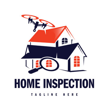 Home inspection logo design vector. House inspector business logo.