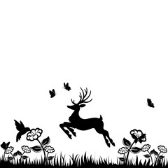 deer in the summer forest