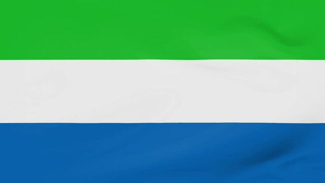 Sierra Leone flag waving animated background