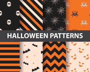 Happy halloween seamless pattern. horror; ghost; funny. Endless texture can be used for wallpaper, pattern fills, web page,background, surface. vector illustration