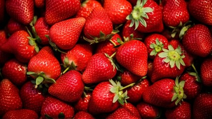 strawberries on market