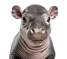 Hippo kid isolated on transparent background