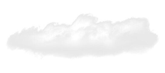 White clouds isolated on transparent background