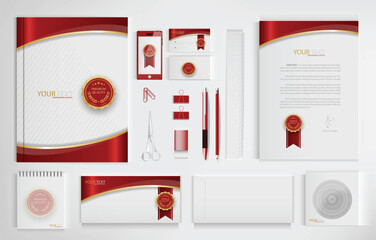 Set of office documents for business, vector Illustration.