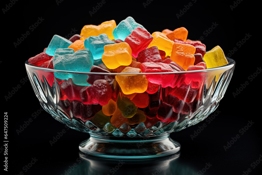 Sticker a bowl of gummy candies