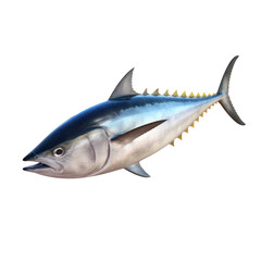 bluefin tuna fish isolated on transparent background