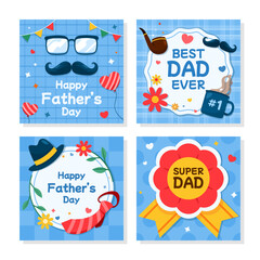 Naklejka premium Best Dad Ever Greetings Card
