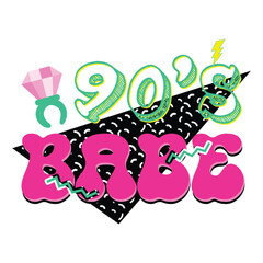 90's retro sublimation design