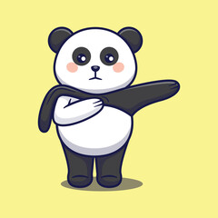 panda cute cartoon vector animal illustration