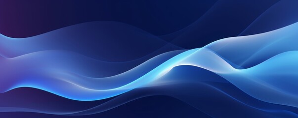 Abstract blue background with flowing lines. Dynamic waves.  illustration, Generative AI
