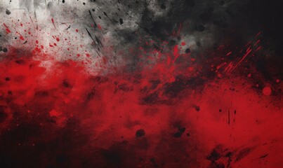 Black and red dirty grunge texture background, Generative AI