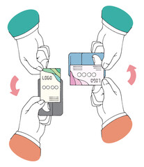 名刺交換する際の動かし方