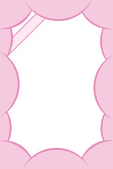 pink frame with hearts