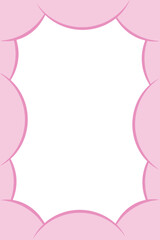 pink frame with hearts