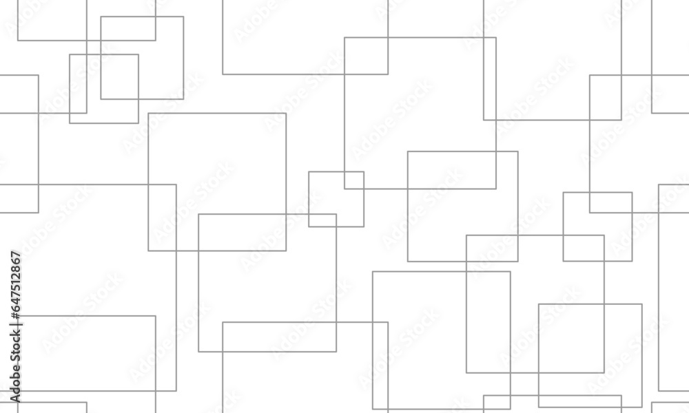 Wall mural abstract geometric grey linear square seamless. vector repeating texture.