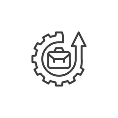Business process improvement line icon