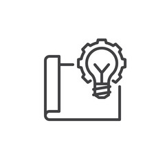 Project prototyping line icon