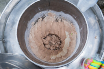 Street ice cream in Thailand