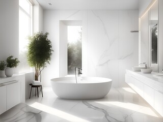 modern bathroom with bathtub