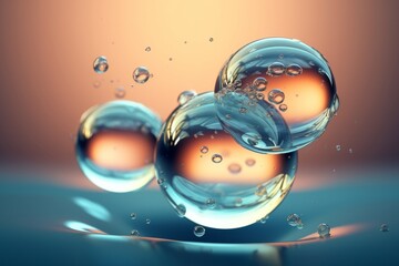 Floating Water Bubbles: Tranquil and Serene