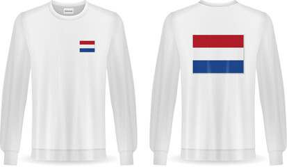 Sweatshirt with Netherlands flag