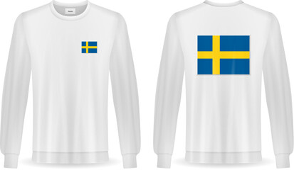 Sweatshirt with Sweden flag
