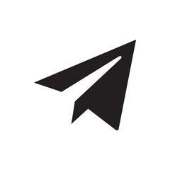 Airplane icon vector. Telegram logo design. Flat Social Media Sign isolated on white background
