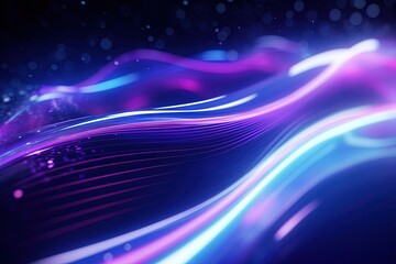 abstract futuristic background with pink blue glowing neon moving high speed wave lines and bokeh lights. Data transfer concept Fantastic wallpaper