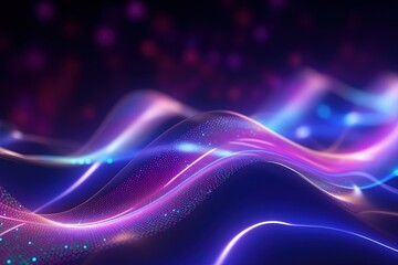 abstract futuristic background with pink blue glowing neon moving high speed wave lines and bokeh lights. Data transfer concept Fantastic wallpaper