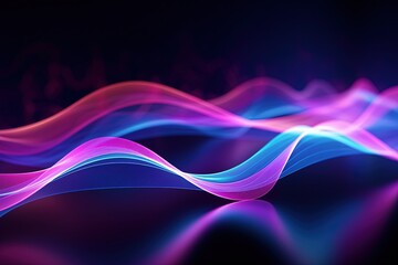 Naklejka premium abstract futuristic background with pink blue glowing neon moving high speed wave lines and bokeh lights. Data transfer concept Fantastic wallpaper