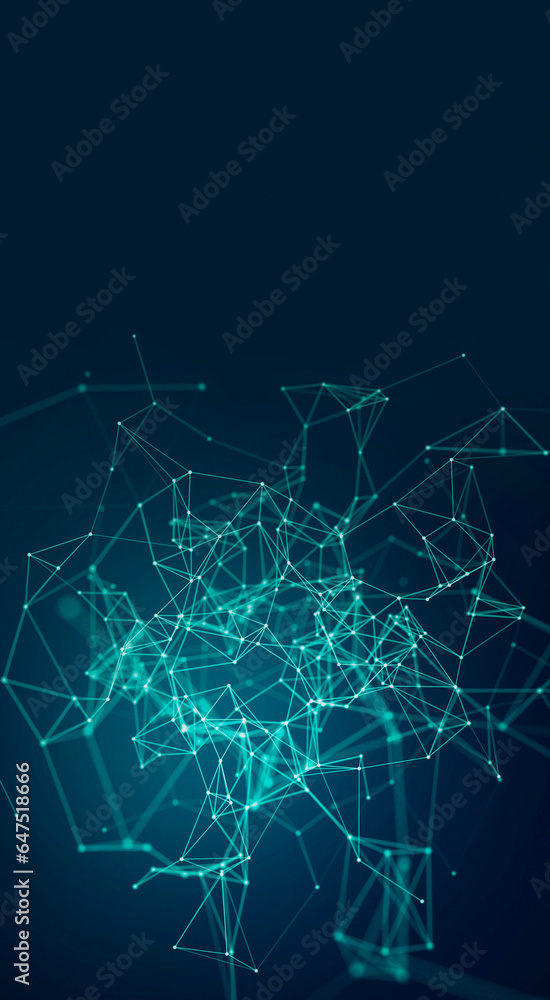 Poster abstract geometric background of connections dots and lines, tech backdrop of connections.